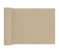 vidaXL Protección visual para balcón, 200 x 500 cm, tela con revestimiento de poliuretano, color beige, protección visual para balcón, privacidad al aire libre, toldo de jardín resistente, tela Oxford