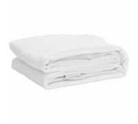 vidaXL Protector de colchón impermeable funda ajustable blanco 100x220 cm