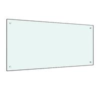 vidaXL Protector Salpicaduras Cocina Vidrio Templado Blanco 100x50cm Utensilio Herramientas Accesorios Protección Grasa al Cocinar Fiable Práctico