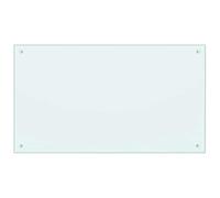 vidaXL Protección Salpicaduras Cocina Vidrio Templado Blanco 100x60 cm