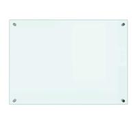 vidaXL Protector salpicaduras de cocina – vidrio templado 70x50 cm Blanco