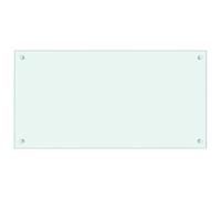 vidaXL Protector Salpicaduras Cocina Vidrio Templado Blanco 80x40cm Utensilios Herramientas Accesorios Protección Grasa al Cocinar Fiable Práctico