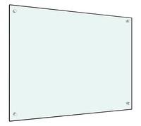 vidaXL Protector Salpicaduras Cocina Vidrio Templado Blanco 80x60cm Utensilios Herramientas Accesorios Protección Grasa al Cocinar Fiable Práctico