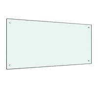 vidaXL Protector Salpicaduras Cocina Vidrio Templado Blanco 100x50cm Utensilio Herramientas Accesorios Protección Grasa al Cocinar Fiable Práctico
