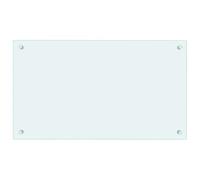 vidaXL Protector Salpicaduras Cocina Vidrio Templado Color Leche 70x40cm Utensilios Herramientas Accesorios Protección Grasa al Cocinar Fiable Práctico