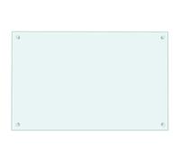 vidaXL Protector Salpicaduras Cocina Vidrio Templado Blanco 80x50cm Utensilios Herramientas Accesorios Protección Grasa al Cocinar Fiable Práctico