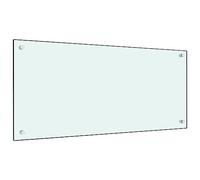 vidaXL Protector Salpicaduras Cocina Vidrio Templado Blanco 90x40cm Utensilios Herramientas Accesorios Protección Grasa al Cocinar Fiable Práctico