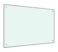 vidaXL Protector salpicaduras cocina Vidrio templado Blanco 90x60 cm Protección contra grasa