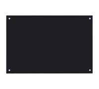 vidaXL Protector Salpicaduras Cocina de Vidrio Templado Negro 90x50 cm