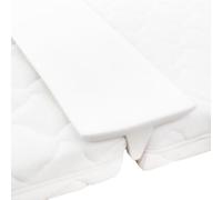 vidaXL Puente para Conectar el Hueco Entre Dos Colchones Individuales Accesorio Juntar Camas Separadas Sin Línea en Centro 25x200 cm Espuma Blanco