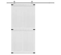 vidaXL Puerta Corona 100 x 210 cm Madera de ingeniería, Puerta Deslizante Elegante, Divisor Compacto, Blanco Duradero, Dormitorio Moderno, Garage Funcional, diseño Sencillo