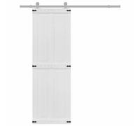 vidaXL Puerta Corona 70 x 210 cm Madera de ingeniería, Puerta Deslizante Elegante, Divisor Compacto, Blanco Duradero, Dormitorio Moderno, Garage Funcional, diseño Sencillo