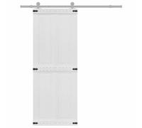 vidaXL Puerta Corona 80 x 210 cm Madera de ingeniería, Puerta Deslizante Elegante, Divisor Compacto, Blanco Duradero, Dormitorio Moderno, Garage Funcional, diseño Sencillo