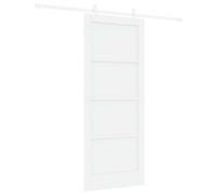 vidaXL Puerta Corredera Blanco 83 x 202 cm Madera de Pino Maciza