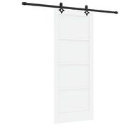 vidaXL Puerta Corredera Blanco y Negro 83 x 202 cm