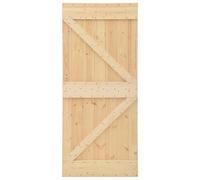 vidaXL Puerta Corrediza Entrada Deslizante Principal Casa Hogar Cuarto de Baño Salón Sala de Estar Habitación 80x210 cm Madera Maciza de Pino