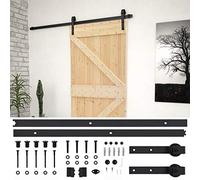 vidaXL Puerta Corredera con Herrajes Corrediza Deslizante Entrada Hogar Cuarto de Baño Salón Sala de Estar Habitación 80x210 cm Madera Maciza de Pino