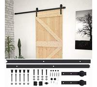vidaXL Puerta Corredera con Herrajes Deslizante Corrediza Entrada Hogar Cuarto de Baño Salón Sala de Estar Habitación 90x210 cm Madera Maciza de Pino