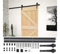 vidaXL Puerta Corredera con Herrajes Entrada Corrediza Deslizante Hogar Cuarto de Baño Salón Sala de Estar Habitación 90x210 cm Madera Maciza de Pino