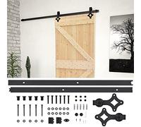 vidaXL Puerta Corredera con Herrajes Entrada Deslizante Corrediza Hogar Cuarto de Baño Salón Sala de Estar Habitación 100x210 cm Madera Maciza de Pino
