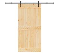 vidaXL Puerta corredera con herrajes madera maciza de pino 100x210 cm