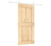 vidaXL Puerta corredera con herrajes Madera Maciza de Pino 95x210 cm