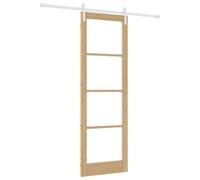 Puerta Corredera vidaXL con Juego de Herrajes 'ORKDAL'Madera Sólida y Vidrio, Puerta Interior vidaXL con Vidrio 'ORKDAL'78x232x4 cm Madera Sólida de Pino