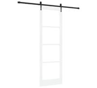 vidaXL Puerta corredera con kit de equipamiento 'ORKDAL', color blanco, 78 x 232 cm