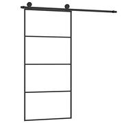 Puerta corredera con set herrajes vidrio ESG aluminio 90x205 cm