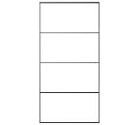 vidaXL Puerta Corredera Entrada Corrediza Deslizante Hogar Cuarto de Baño Salón Sala de Estar Habitación de Aluminio y Vidrio ESG 102,5x205 cm Negro