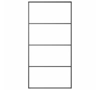 vidaXL Puerta Corredera Herrajes Entrada Corrediza Deslizante Cuarto de Baño Salón Sala de Estar Habitación ESG Vidrio y Aluminio Negra 102,5x205 cm