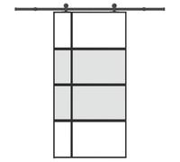 vidaXL Puerta corredera herrajes 102,5x205 cm vidrio templado aluminio