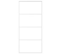 vidaXL Puerta Corredera Herrajes Entrada Corrediza Deslizante Cuarto de Baño Salón Sala de Estar Habitación ESG Vidrio y Aluminio Blanca 90x205 cm