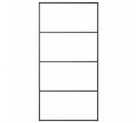 vidaXL Puerta Corredera Herrajes Entrada Corrediza Deslizante Cuarto de Baño Salón Sala de Estar Habitación ESG Vidrio y Aluminio Negra 102,5x205 cm