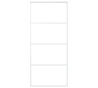 vidaXL Puerta Corredera Herrajes Entrada Corrediza Deslizante Cuarto de Baño Salón Sala de Estar Habitación ESG Vidrio y Aluminio Blanca 90x205 cm