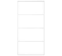 vidaXL Puerta Corredera Herrajes Entrada Corrediza Deslizante Cuarto de Baño Salón Sala de Estar Habitación ESG Vidrio y Aluminio Blanca 102,5x205 cm