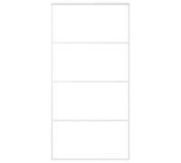 vidaXL Puerta Corredera Herrajes Entrada Corrediza Deslizante Cuarto de Baño Salón Sala de Estar Habitación ESG Vidrio y Aluminio Blanca 102,5x205 cm