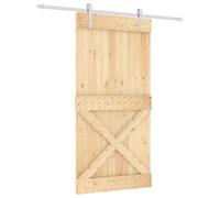 vidaXL Puerta Corredera Natural y Blanco 100 x 210 cm