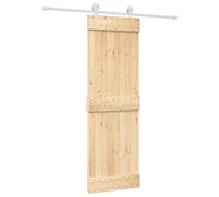 vidaXL Puerta Corredera Natural y Blanco 70 x 210 cm, Sala, puerta ahorradora rectangular, partición funcional, diseño moderno deslizante para espacios abiertos