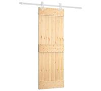vidaXL Puerta corredera con herrajes Madera Maciza de Pino 70x210 cm