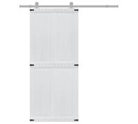 vidaXL Puerta Corona 90 x 210 cm Madera de ingeniería, Puerta Deslizante Elegante, Divisor Compacto, Blanco Duradero, Dormitorio Moderno, Garage Funcional, diseño Sencillo