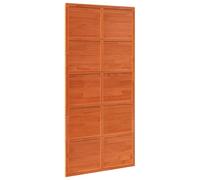 vidaXL Puerta Corrediza Marrón cera 100 x 208 cm Madera de Pino Maciza, Divisor de interior, puerta de madera deslizante, rústico y resistente, acento de granja, ahorra espacio