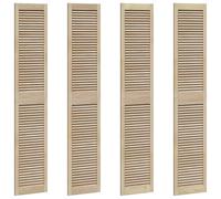 vidaXL Puerta de Armario con Puerta 4 pcs Natural 201 x 2,1 x 39,5 cm, Armario Rectangular Moderno para el Dormitorio, solución de Almacenamiento con Acabado en Pino, diseño Minimalista