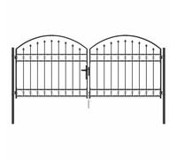 vidaXL Puerta de cercas, barrera de jardín para afuera, divisor de patio, entrada, paisaje clásico, tradicional, privacidad y seguridad