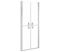 vidaXL Puerta de Ducha Cabina Cuarto de Baño Aseo Mampara Cubículo Accesorio Elegante Moderno Seguridad de Una Capa Transparente ESG 76x190 cm