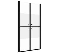 vidaXL Puerta de Ducha Cabina Cuarto de Baño Aseo Mampara Cubículo Accesorio Elegante Moderno Seguridad ESG Medio Esmerilado (83-86) x190 cm