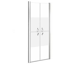 vidaXL Puerta de Ducha Cabina Cuarto de Baño Aseo Mampara Cubículo Accesorio Elegante Moderno Seguridad de Una Capa ESG Medio Esmerilado 101x190 cm