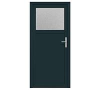 VidaXL Puerta de entrada lateral antracita 88 x 198 cm PVC, puerta de entrada elegante, PVC moderno, protección duradera, mamparo de separación, diseño chic