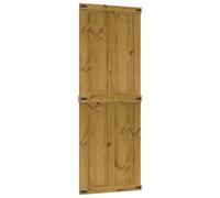 vidaXL Puerta de granero Corona marrón miel 80 x 210 cm, madera de pino maciza, elegante puerta corredera, diseño rústico, divisor interior duradero, ahorra espacio, compacto para un fácil montaje y