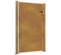 vidaXL Puerta de jardín Acero corten 100x125 cm, Puerta de Valla, Puerta de Exterior, Puerta de Metal, Puerta de Seguridad, Puerta de Entrada